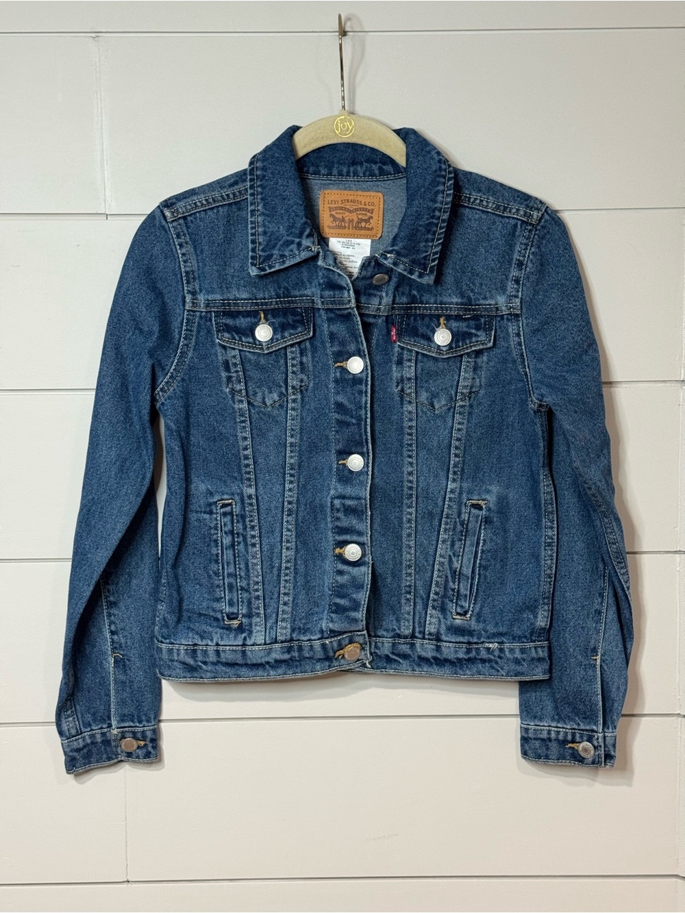 NEW Levi's Girls' Blue Denim Trucker Jacket Size L